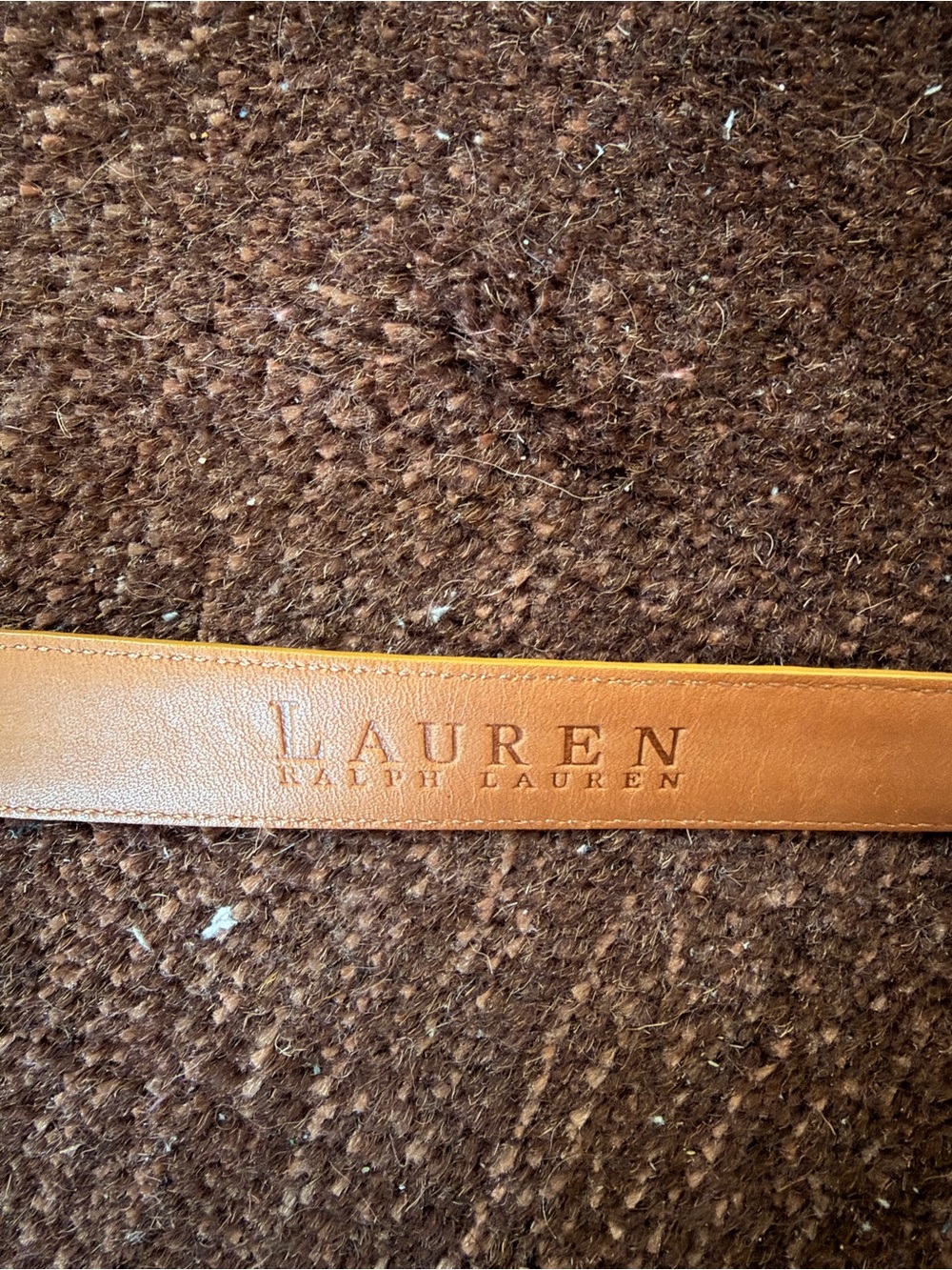 Ralph Lauren Tan Leather Belt with Silver Buckle - Picture 2 of 8
